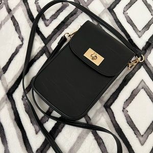 Smart Phone holder black vegan leather new never used
